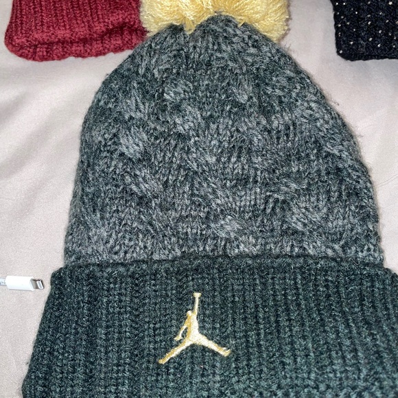 3 hats -red, black with sparkles and pearls and Michael Jordan youth hat - Picture 4 of 4